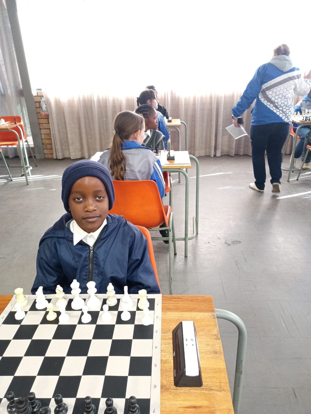 Learner participating in chess competition at Primrose Hill Primary