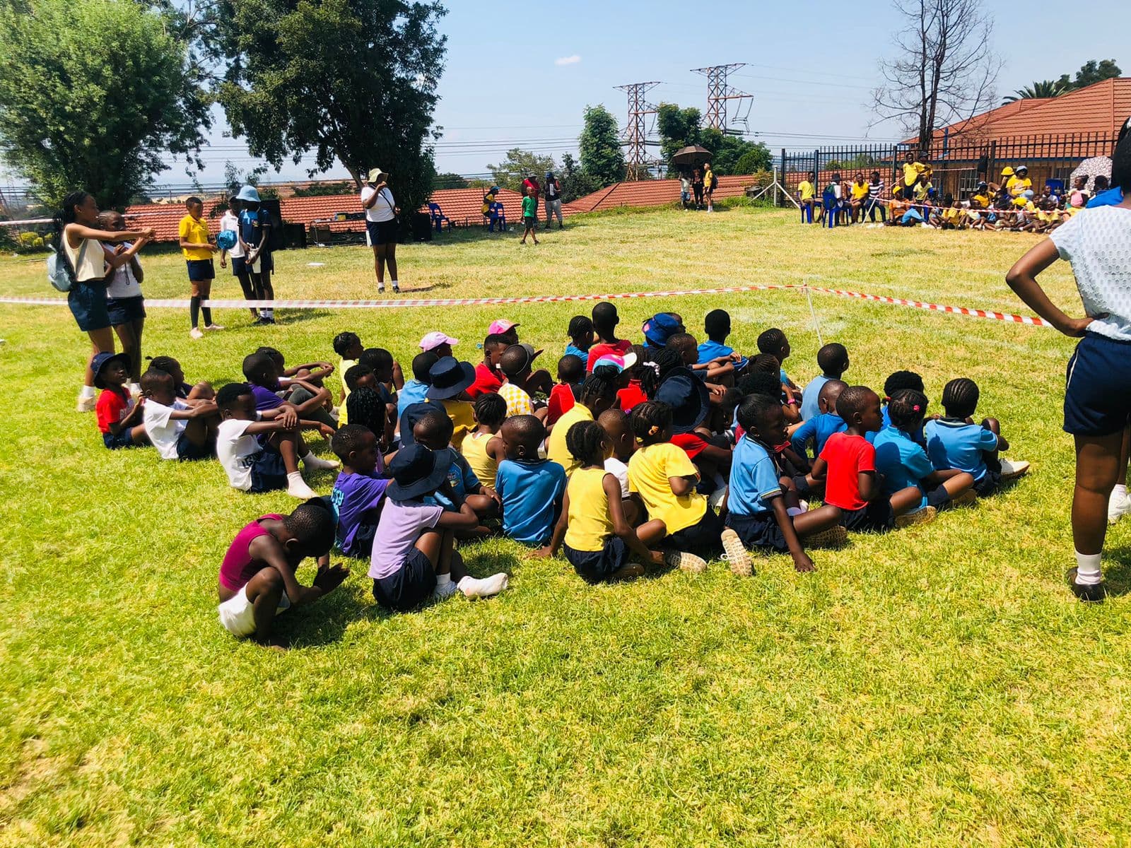Annual inter-house sports day athletics at Primrose Hill Primary